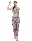 SOIE Woman - Sleeveless Activewear Printed Sports Crop Top - Crop Top -for Women