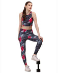 SOIE Woman - Sleeveless Activewear Printed Sports Crop Top - Crop Top -for Women