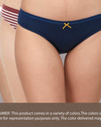 SOIE Woman - Mid Rise Medium Coverage Solid and Printed Cotton Stretch Brief Panty (Assorted Pack of 3) - Panty -for Women