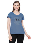 SOIE Woman - Half Sleeve Printed Soft Cotton Modal Lounge T-shirt - -for Women
