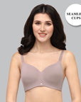 SOIE Woman - Full Coverage Padded Non Wired Ultrasoft Seamless Bra - Bra -for Women