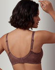 Triple-Layer Lace Cotton Full Coverage Minimizer Bra