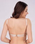 SOIE Woman - Medium Coverage Padded Underwired Multiway Transparent Back Bra - Bra -for Women