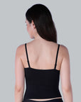 Seamless Body Fit Padded Bra Top with Detachable Back Straps