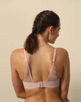 SOIE Woman - Padded Wired Push Up Look Seamless Spacer Cups Lace Back Bra - -for Women
