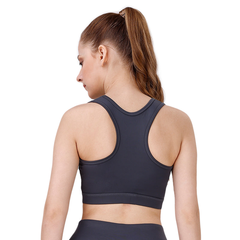 Medium Impact Racerback Sports Bra with Removable Cups- AT-1
