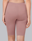 Solid Polyamide Spandex Knee Length Cycling Shorts
