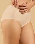 SOIE Woman - Seamless Mid waist Full Coverage Brief with No Visible Panty Line - Panty -for Women
