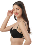 SOIE Woman - Medium Coverage Padded Underwired Multiway Transparent Back Bra - Bra -for Women