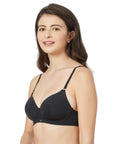 SOIE Woman - Semi/Medium Coverage Padded Non Wired T-shirt Bra with Detachable Straps - Bra -for Women