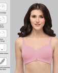 SOIE Woman - Full Coverage Padded Non Wired Ultrasoft Seamless Bra - Bra -for Women