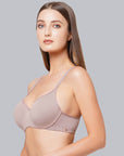 SOIE Woman - Padded Wired Full Coverage Seamless Cups Sweetheart Neckline Bra - Bra -for Women
