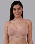 Non Padded Non Wired Full Coverage Cotton Spandex Encircled T-shirt Bra