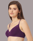 Non Padded Non Wired Medium Coverage Cotton Spandex Bra