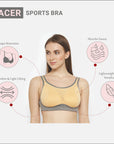 Medium Impact Lightly Padded Non Wired Extereme Coverage Sports Bra