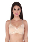 SOIE Woman - Semi Coverage Non Padded Non wired Cross Over Seamless Bra (PACK OF 2) - -for Women