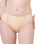 SOIE Woman - High Waist Full Coverage Mesh Panelled Brief - Panty -for Women