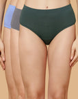 Tummy-Smoothing High Waist Cotton Briefs – Pack of 3
