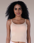 SOIE Woman - Seamless Body Fit Padded Bra Top with Detachable Back Straps - Camisole -for Women
