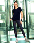 SOIE Woman - Basic Traning T-shirt with Ankle Length Leggings - Athleisure Set -for Women
