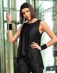 SOIE Woman - Boat Neck Coverup Tee with Back Slit and Tie - Activewear Cover-up Tee -for Women