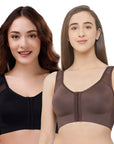 SOIE Woman - Front Closure Full Coverage Non Padded Non Wired Bra - -for Women