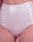Shimmer Padded Tie-Up Bikini Set with Brooch Detail & High Waist Brief