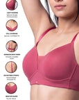 Lightly Padded Full Coverage Bra with Breezy Mesh Detail