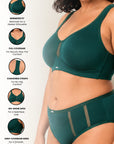 Full Coverage Minimizer Bra with No-Show Cups