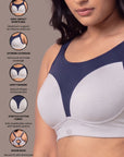 Extreme Coverage High Impact Lightly Padded Non Wired Sports Bra