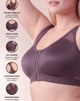 Front Closure Full Coverage Non Padded Non Wired Bra