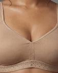 Non Padded Non Wired Stretch Cotton Full Coverage T-shirt Bra
