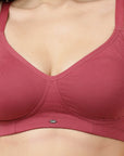 SOIE Woman - Non Padded Non Wired Full Coverage Cotton Spandex Encircled T-shirt Bra - Bra -for Women