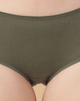 Tummy Smoothing High Rise Full Coverage Cotton Brief with Shiny Edge