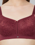 SOIE Woman - Non Padded Non-Wired Full Coverage Minimizer Lace Bra - Bra -for Women
