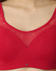 SOIE Woman - Full Coverage Padded Non Wired Bra With Lace Detailing - Bra -for Women