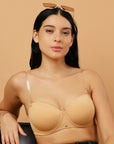 Medium Coverage Padded Wired Multiway Strapless Bra with Detachable Straps