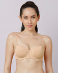Medium Coverage Padded Wired Multiway Strapless Bra with Detachable Straps