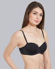 SOIE Woman - Medium Coverage Padded Wired Multiway Strapless Bra with Detachable Straps - Bra -for Women