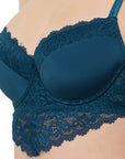 SOIE Woman - Semi/Medium Coverage Padded Wired Demi Cup Lacy Bra - Bra -for Women