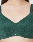 Full Coverage Non Padded Wired Lace Bra