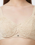 SOIE Woman - Full Coverage Non Padded Wired Lace Bra - Lacy Bra -for Women