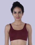 SOIE Woman - Non Wired Non Padded Full Coverage Low Impact Slip on Sports Bra - Lounge Bra -for Women