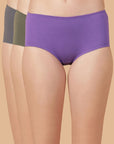 Mid Rise Cotton Hip Hugger Brief with Shiny Edge Waist (Pack of 3)