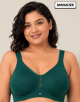 Full Coverage Minimizer Bra with No-Show Cups