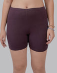 SOIE Woman - Solid Cotton Spandex Cycling Shorts - -for Women