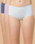 Mid Rise Cotton Hip Hugger Brief with Shiny Edge Waist (Pack of 3)