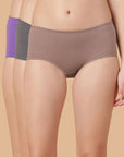 Tummy Smoothing High Rise Full Coverage Cotton Brief with Shiny Edge