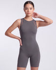 Princess Panel Boat Neck Swimsuit with Power Mesh Back