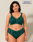 Full Coverage Minimiser Bra with High Waist Brief Set